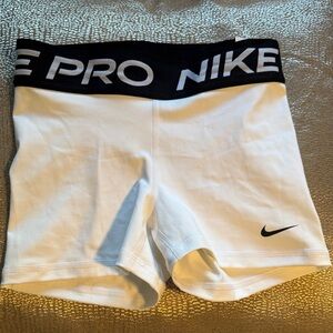 Nike Women's Black and White Athletic Shorts